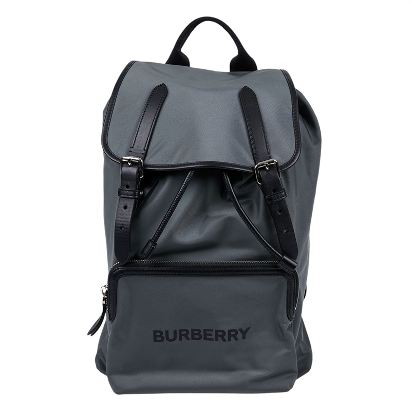 博柏利 BURBERRY Aviator Rucksack 後背包 80618041 灰綠尼龍後背包 防塵袋
