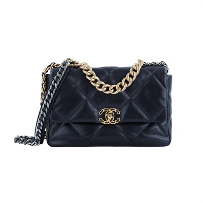 香奈兒 CHANEL 19 大型口蓋包 AS1161 B03366 30開黑金羊19包 30CM 原廠盒子/防塵袋/保證卡/購買證明影本
