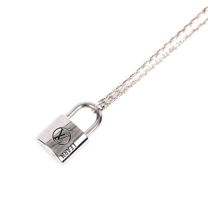 路易威登 LOUIS VUITTON Silver Lockit 吊墜 Q03273 Silver Lockit 項鍊 原廠盒子/防塵袋