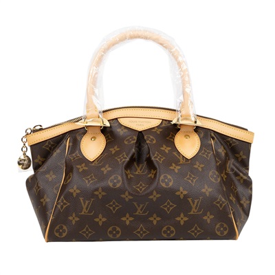 路易威登 LOUIS VUITTON Tivoli PM 經典帆布 M40143 棕原花帆布 Tivoli PM 手提包 防塵袋/購買證明