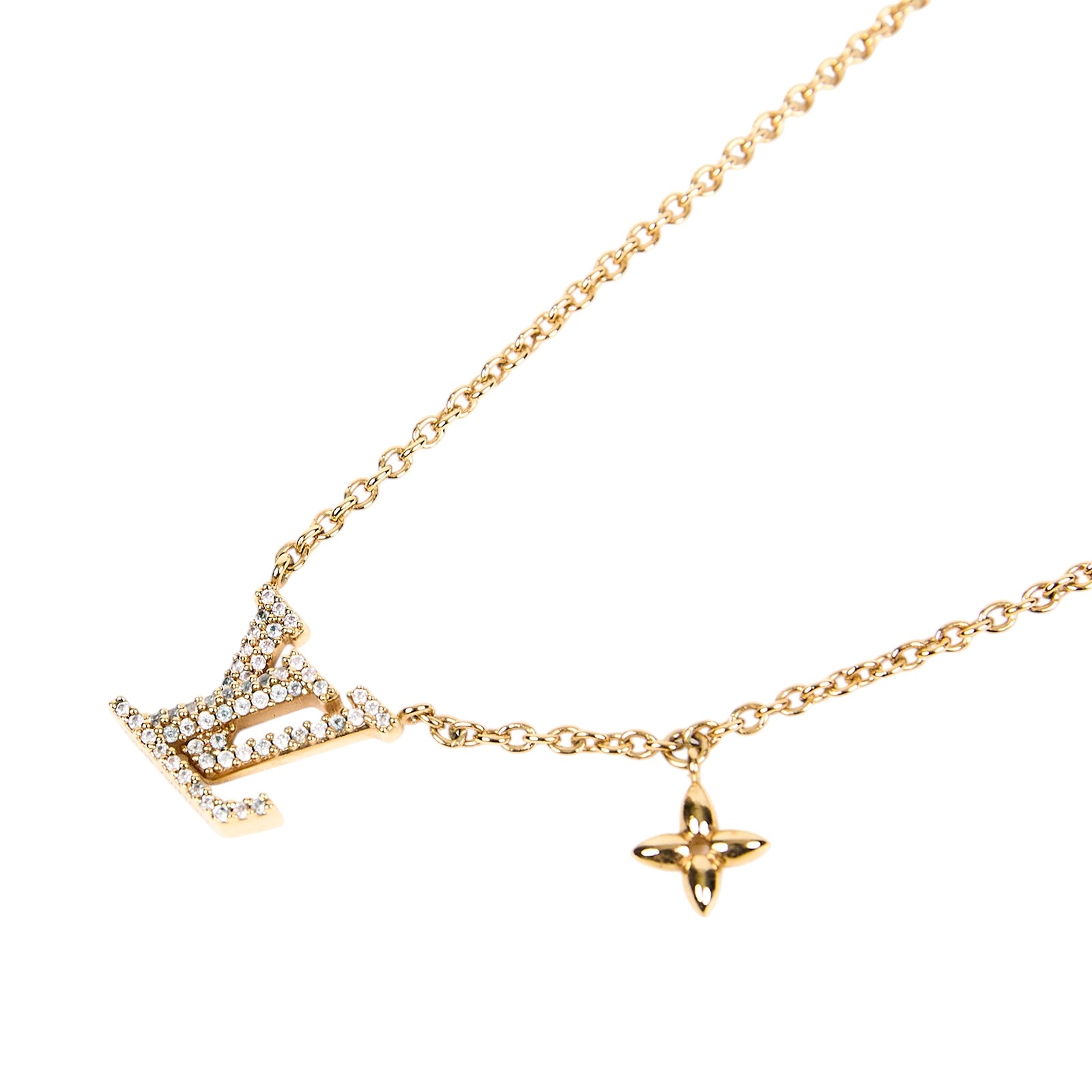 路易威登 LOUIS VUITTON LV Iconic 項鏈 金色 M00596 水鑽ICONIC項鍊 無附屬品