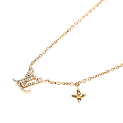 路易威登 LOUIS VUITTON LV Iconic 項鏈 金色 M00596 水鑽ICONIC項鍊 無附屬品