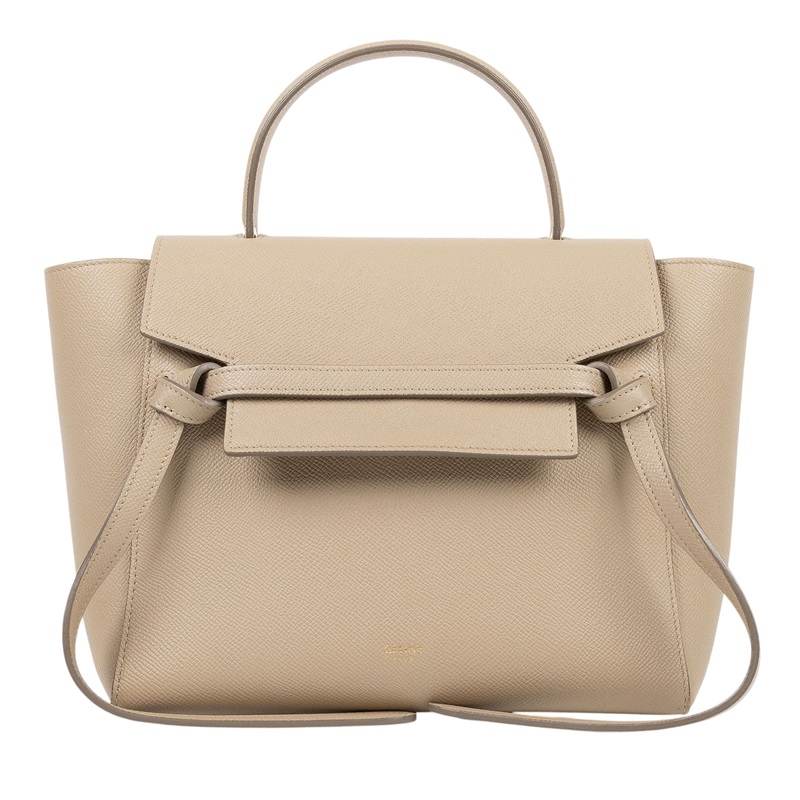 思琳 CELINE Belt 珠地小牛皮 小巧型 肩背 手提 鯰魚包  189153ZVA 奶茶鯰魚包 無附屬品