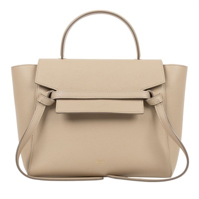 思琳 CELINE Belt 珠地小牛皮 小巧型 肩背 手提 鯰魚包  189153ZVA 奶茶鯰魚包 無附屬品