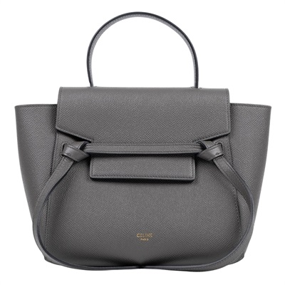思琳 CELINE 珠地小牛皮 袖珍型 Belt 手袋 189003ZVA 深灰BELT鯰魚包 NANO 防塵袋