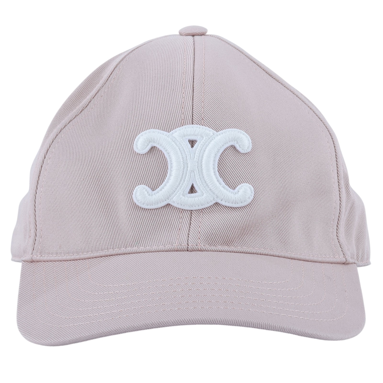思琳 CELINE Triomphe 棉質棒球帽 2AUT6234X_L 粉拚白LOGO棒球帽 無附屬品