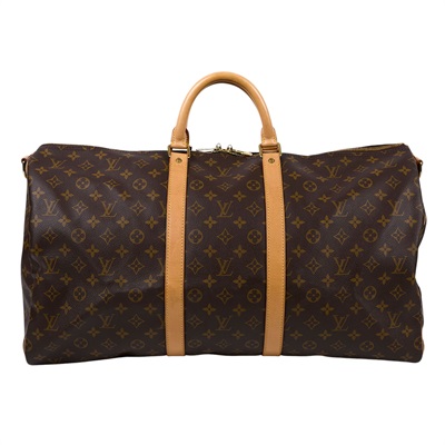 路易威登 LOUIS VUITTON Keepall Bandoulière 55 Monogram經典帆布 波士頓包  旅行袋 M41414  無附屬品(無背帶/無鎖頭)