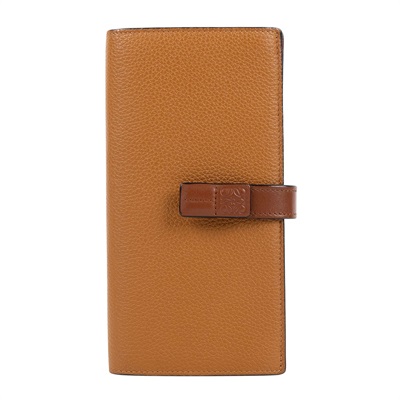 羅意威 LOEWE 粒面牛皮直式錢包 長夾 C660S40X01 咖啡長夾 防塵袋/原廠盒子