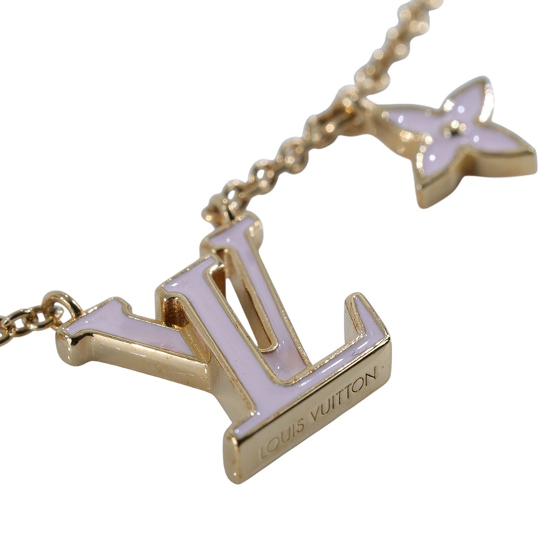 路易威登 LOUIS VUITTON LV Iconic 琺瑯項鏈 M01215 粉Iconic琺瑯項鍊 無附屬品