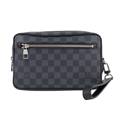 路易威登 LOUIS VUITTON Kasai 手拿包 N41664 晶片款 黑棋盤格手拿包 防塵袋