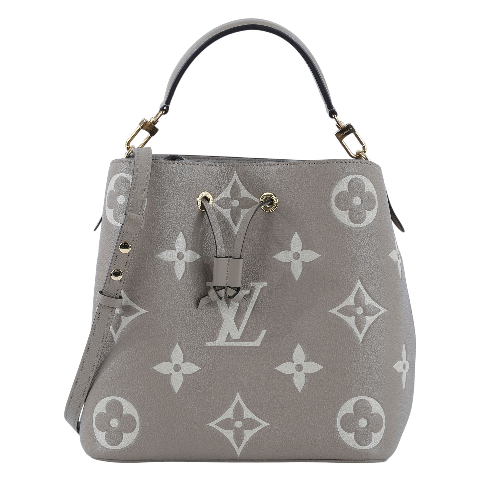 路易威登 LOUIS VUITTON NéoNoé MM 雙色 束口水桶包 M45555 晶片款 斑鳩灰NEONOE MM 防塵袋