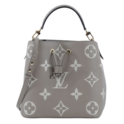 路易威登 LOUIS VUITTON NéoNoé MM 雙色 束口水桶包 M45555 晶片款 斑鳩灰NEONOE MM 防塵袋