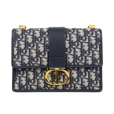迪奧 CHRISTIAN DIOR 30 Montaigne 小型包 M9234UTZQ 藍緹花帆布蒙田 30 防塵袋/購買證明/保證卡