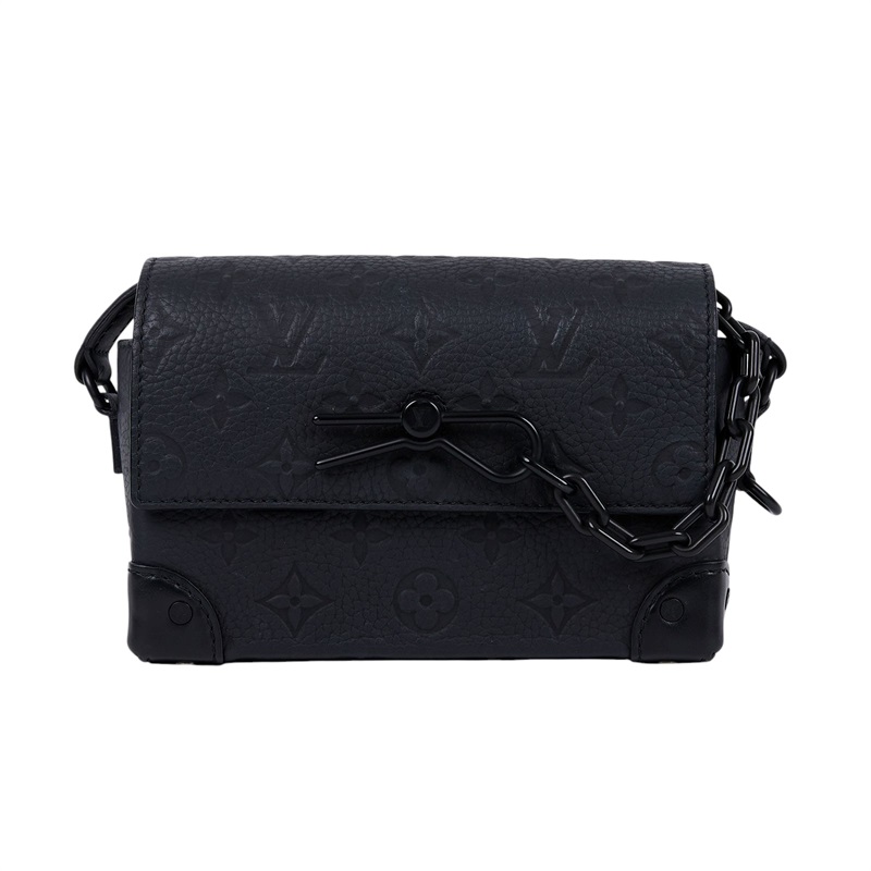 路易威登 LOUIS VUITTON Steamer 隨身 錢包 黑色 M81746 晶片款 黑原花壓紋Steamer肩背包 原廠盒子/防塵袋