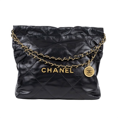 香奈兒 CHANEL 22 小型 束口包 AS3260 晶片款 黑金22包 防塵袋