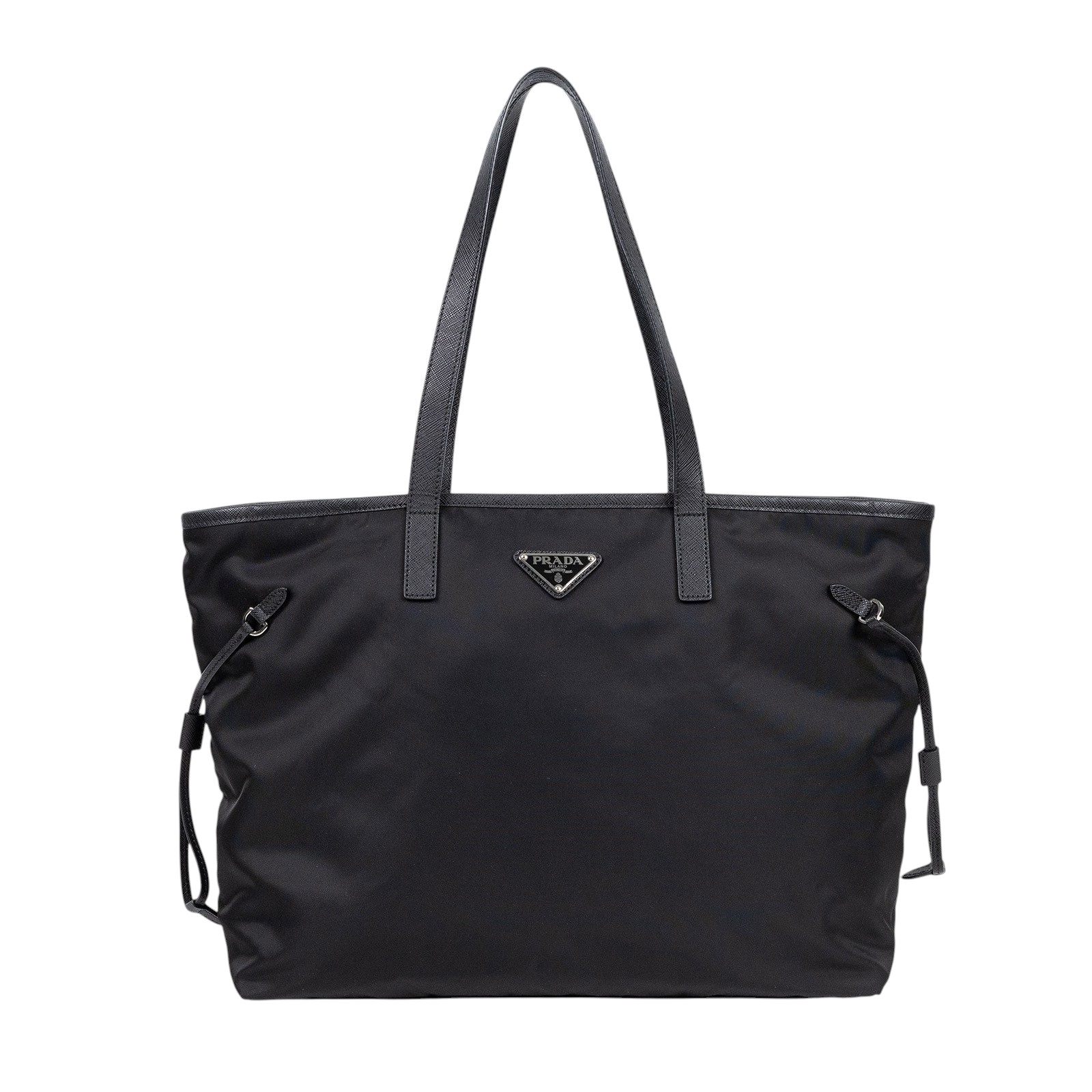 普拉達 PRADA Vela Borsa 尼龍 托特包 1BG401_V44 黑尼龍托特包 防塵袋/保證卡