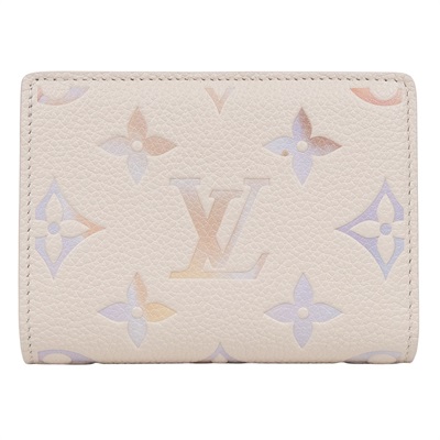 路易威登 LOUIS VUITTON Cléa 柔軟粒面壓花牛皮 錢包 短夾 Dream Beige M25595 晶片款  原廠盒子/防塵袋/國外購買證明