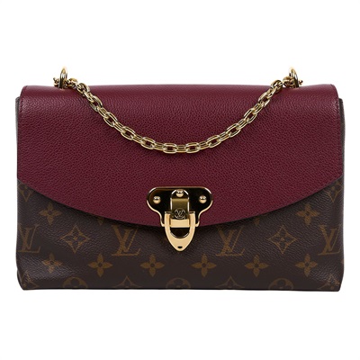 路易威登 LOUIS VUITTON Saint Placide 鍊條包 M43715 晶片款 原花拚紅牛皮金扣Sanit Placide斜背鍊包 防塵袋