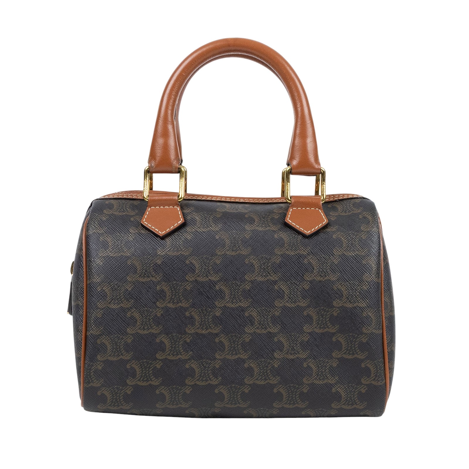 思琳 CELINE 標誌印花 波士頓包 小型 113772CAS 棕凱旋波士頓包 小號 無附屬品