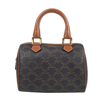 思琳 CELINE 標誌印花 波士頓包 小型 113772CAS 棕凱旋波士頓包 小號 無附屬品