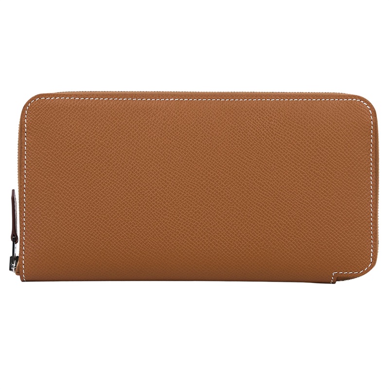 愛馬仕 Hermes SilkIn 拉鍊 長夾 錢包 SILKL W刻 金棕絲巾長夾 原廠盒子