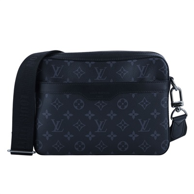 路易威登 LOUIS VUITTON Trio 郵差包 Eclipse帆布 黑色 灰色 M69443 晶片款  原廠盒子/防塵袋/內袋