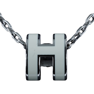 愛馬仕 Hermes Mini Pop H 墜飾 白色 H147992FP49 ST 02 23 銀白POP項鍊 MINI 原廠盒子