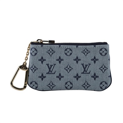 路易威登 LOUIS VUITTON 老花 Monogram 緹花織布 零錢包 鑰匙扣 M92236 深藍緹花零錢鑰匙包 無附屬品