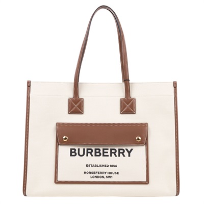 博柏利 BURBERRY Freya 芙蕾雅托特包 中型 80441291 白帆布托特包FREYA 中號 防塵袋