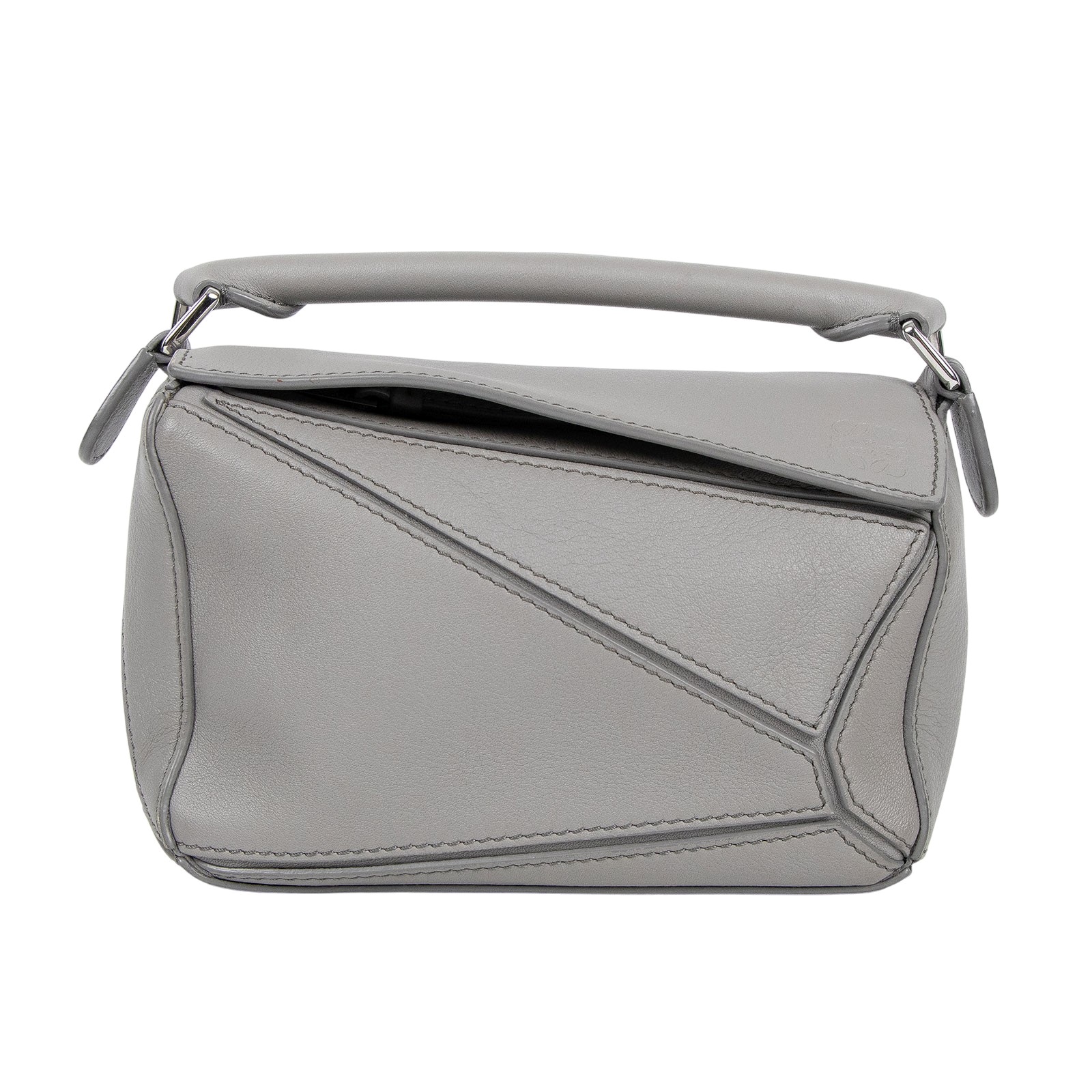 羅意威 LOEWE Puzzle mini 手提 肩背包 322.30.U95 灰PUZZLE MINI 原廠盒子/防塵袋