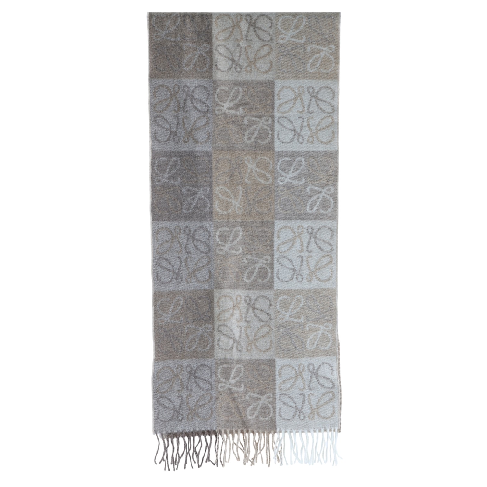 羅意威 LOEWE 圍巾 喀什米爾羊毛 F810487X17 奶茶色ANAGRAM圍巾 無附屬品