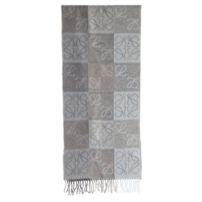 羅意威 LOEWE 圍巾 喀什米爾羊毛 F810487X17 奶茶色ANAGRAM圍巾 無附屬品