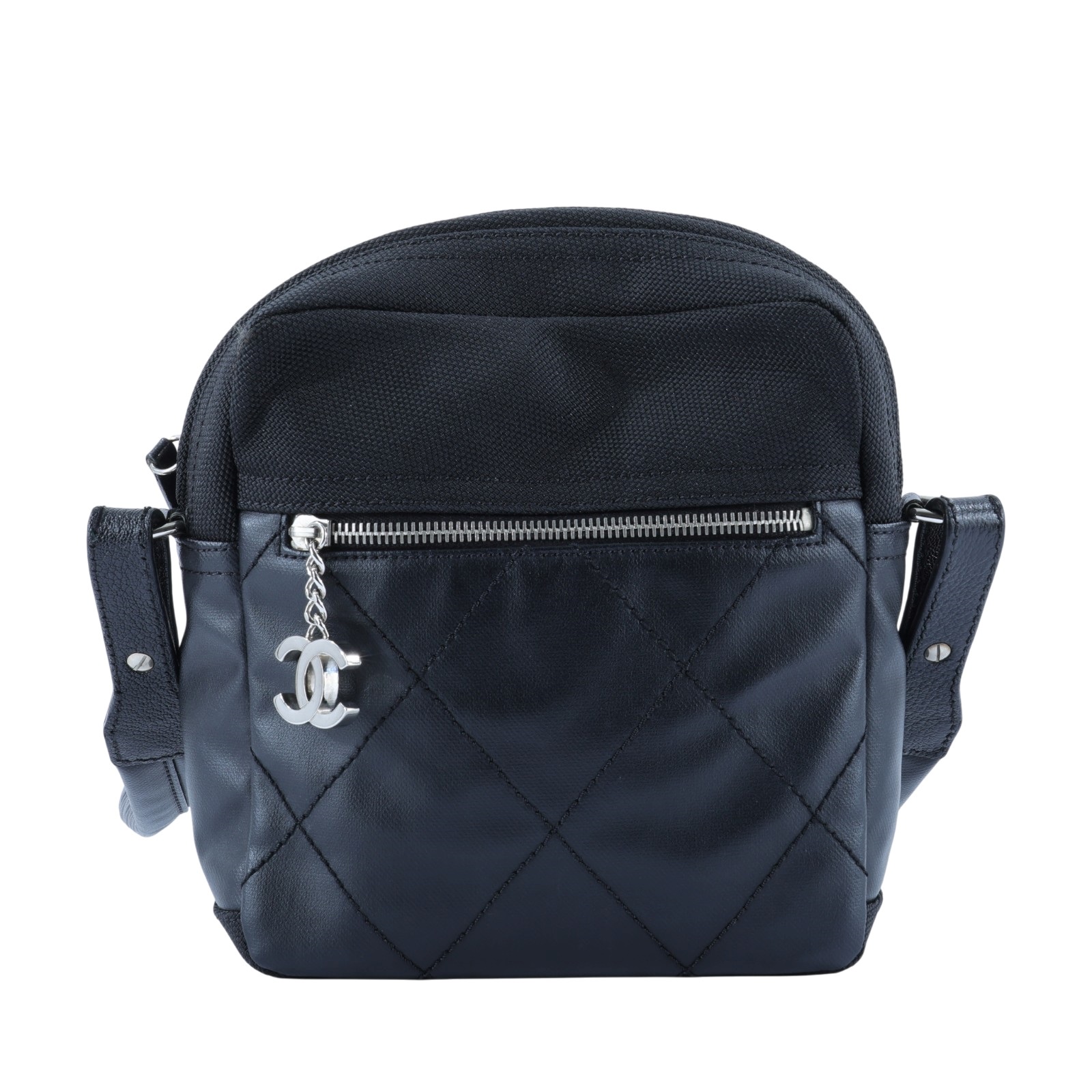 香奈兒 CHANEL 肩背包 A38843 12開 biarritz 黑斜背包 無附屬品