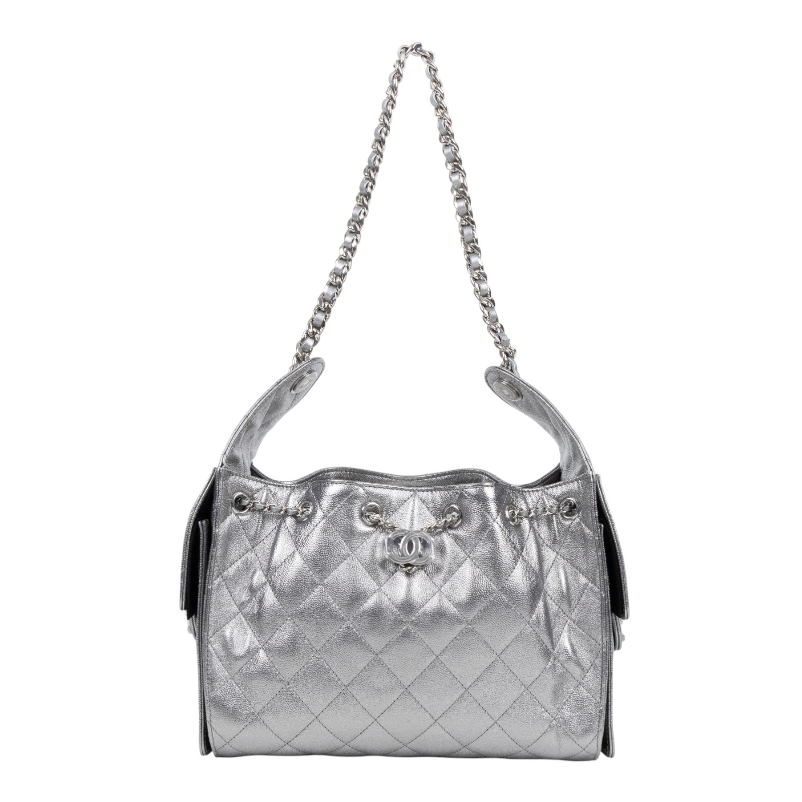 香奈兒 CHANEL 25 小型包 AS5293 B22716 晶片款 銀荔枝25包 小號 原廠盒子/防塵袋