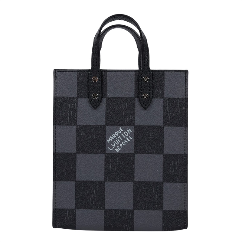 路易威登 LOUIS VUITTON Sac Plat 手提 鏈條包 N60495 晶片款 黑牛棋盤格SAC PLAT 防塵袋