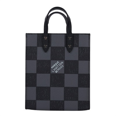 路易威登 LOUIS VUITTON Sac Plat 手提 鏈條包 N60495 晶片款 黑牛棋盤格SAC PLAT 防塵袋