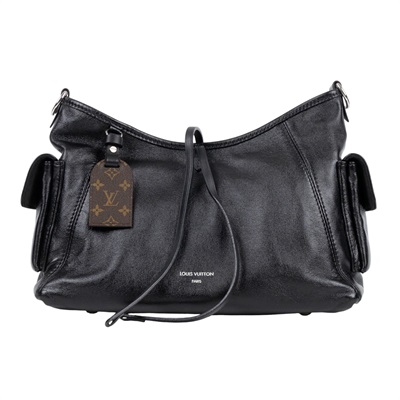 路易威登 LOUIS VUITTON CarryAll Cargo Vibe PM 手提包 黑色 M24861 晶片款  原廠盒子/防塵袋/購買證明/背帶