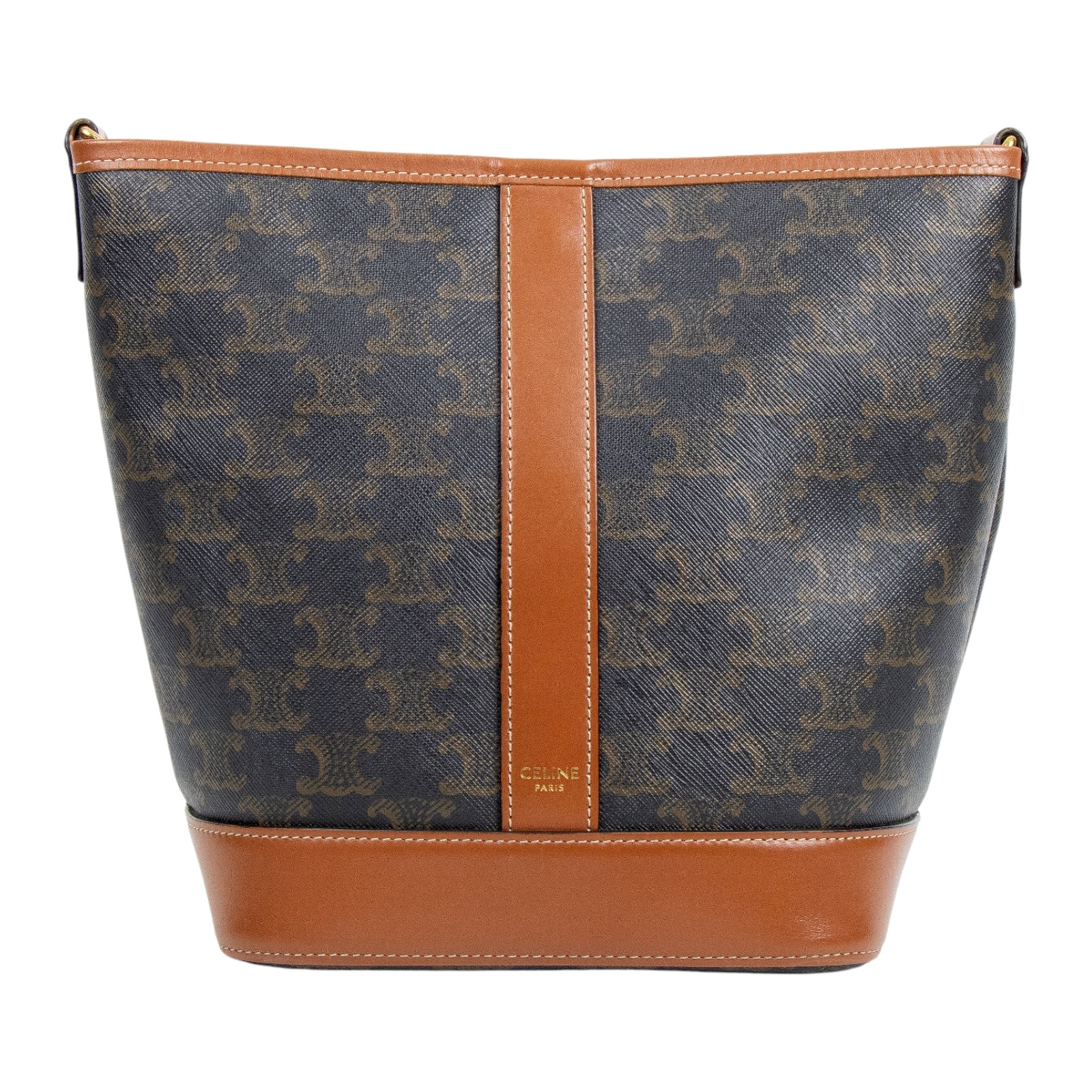 思琳 CELINE Triomphe帆布 小型 Bucket 肩背 水桶包 191442CAS 凱旋門SMALL BUCKET 防塵袋/購買證明