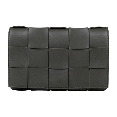 寶緹嘉 BOTTEGA VENETA Cassette 斜挎包 578004VMAY1 墨綠色CASSETTE 防塵袋/購買證明