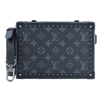 路易威登 LOUIS VUITTON Clutch Box 斜背 硬殼包 硬盒箱 Monogram Eclipse M20251 晶片款  原廠盒子/防塵袋