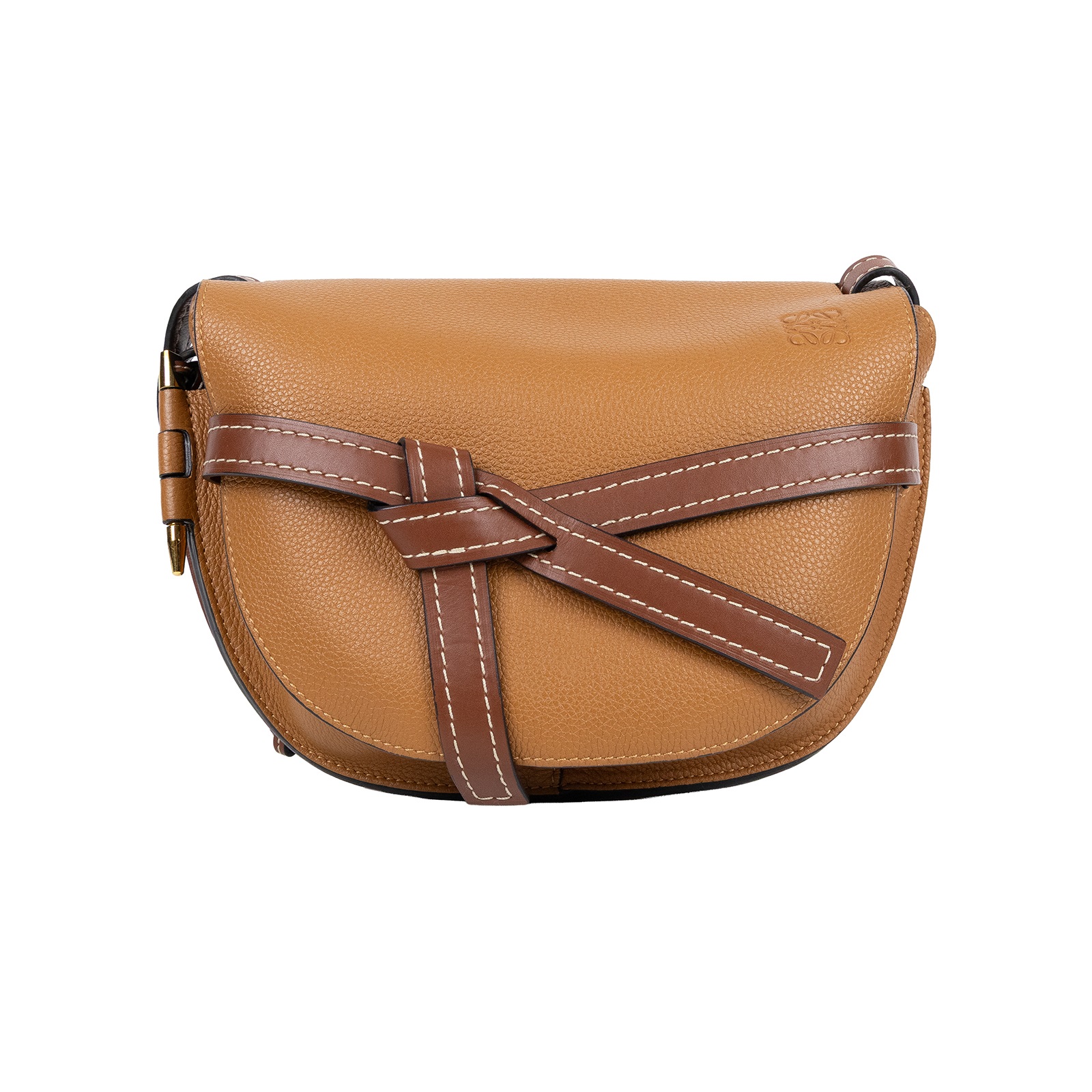 羅意威 LOEWE Small Gate bag 小型 小牛皮 肩背包 321.12.T20 焦糖GATE SMALL 防塵袋