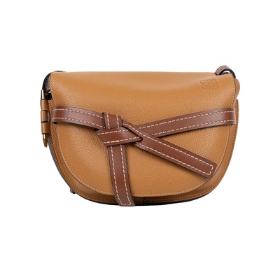 羅意威 LOEWE Small Gate bag 小型 小牛皮 肩背包 321.12.T20 焦糖GATE SMALL 防塵袋