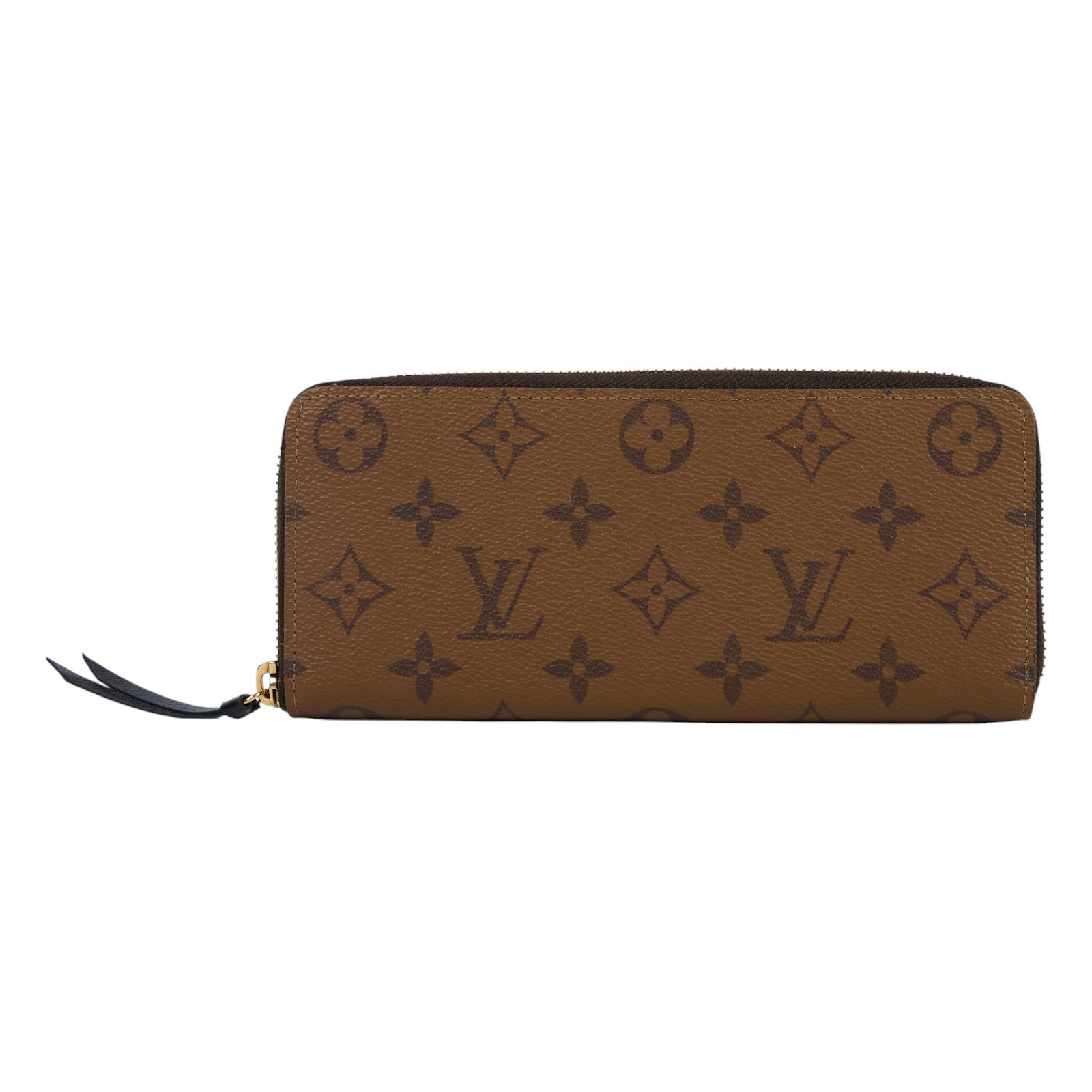 路易威登 LOUIS VUITTON Clémence 錢包 拉鍊 長夾 Monogram Reverse塗層帆布 M82336 晶片款  無附屬品
