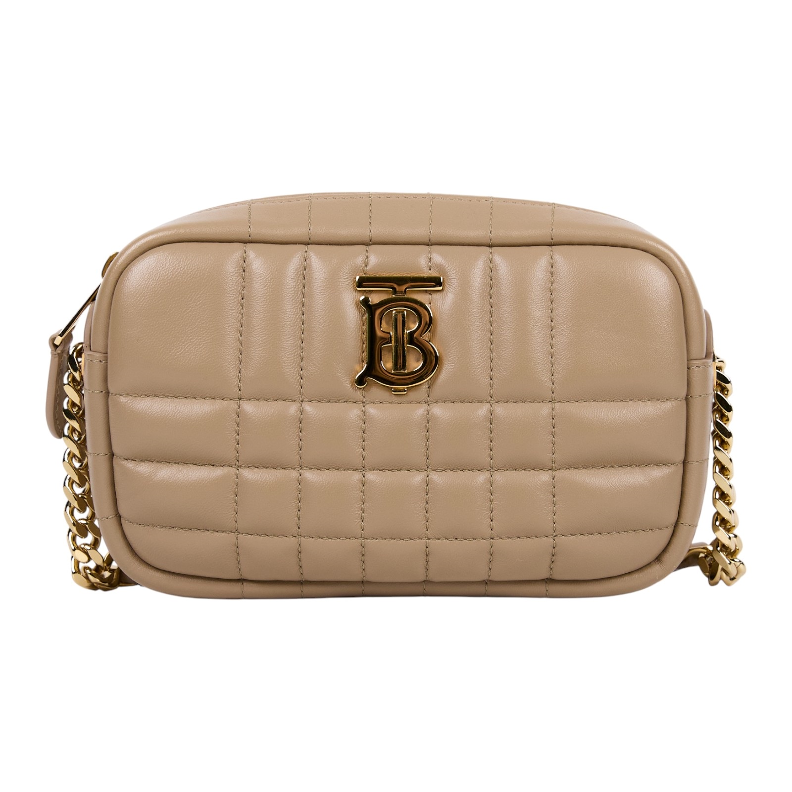 博柏利 BURBERRY 菱格絎縫  肩背包 斜背包 8063025 膚MINI LOLA相機包 防塵袋