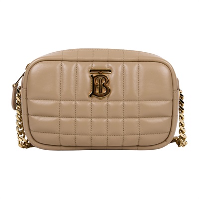 博柏利 BURBERRY 菱格絎縫  肩背包 斜背包 8063025 膚MINI LOLA相機包 防塵袋