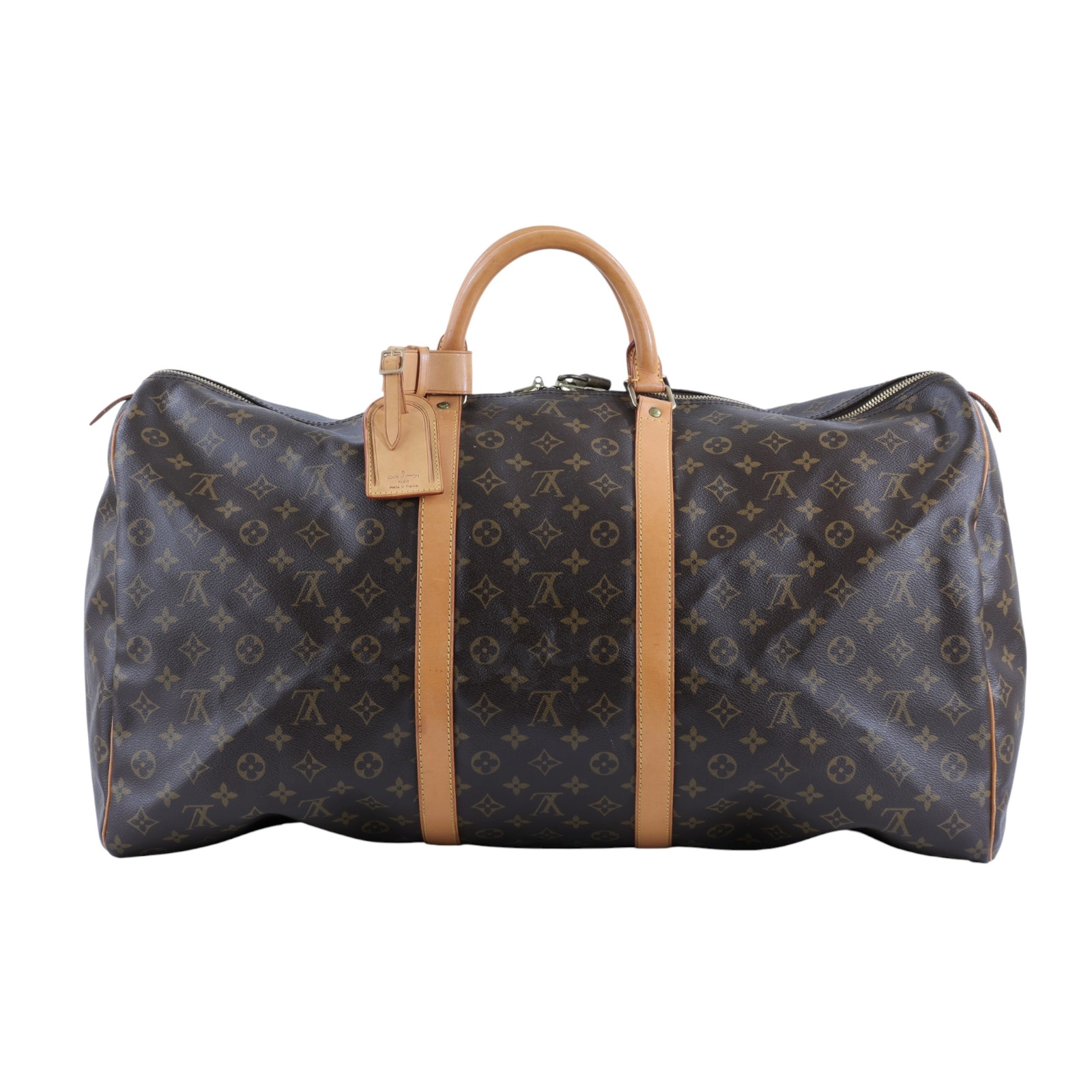 路易威登 LOUIS VUITTON Keepall 60 Monogram經典帆布 波士頓包 M41422 棕原花KEEPALL 60 防塵袋/鎖頭