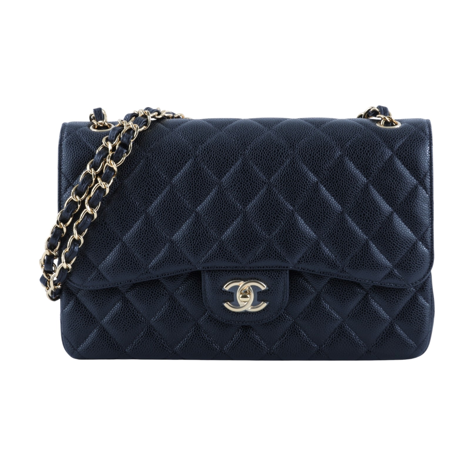 香奈兒 CHANEL CF 經典 大型 口蓋包 A58600 晶片款 黑金荔枝COCO30 原廠盒子/防塵袋