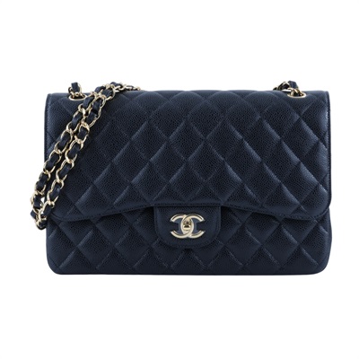 香奈兒 CHANEL CF 經典 大型 口蓋包 A58600 晶片款 黑金荔枝COCO30 原廠盒子/防塵袋