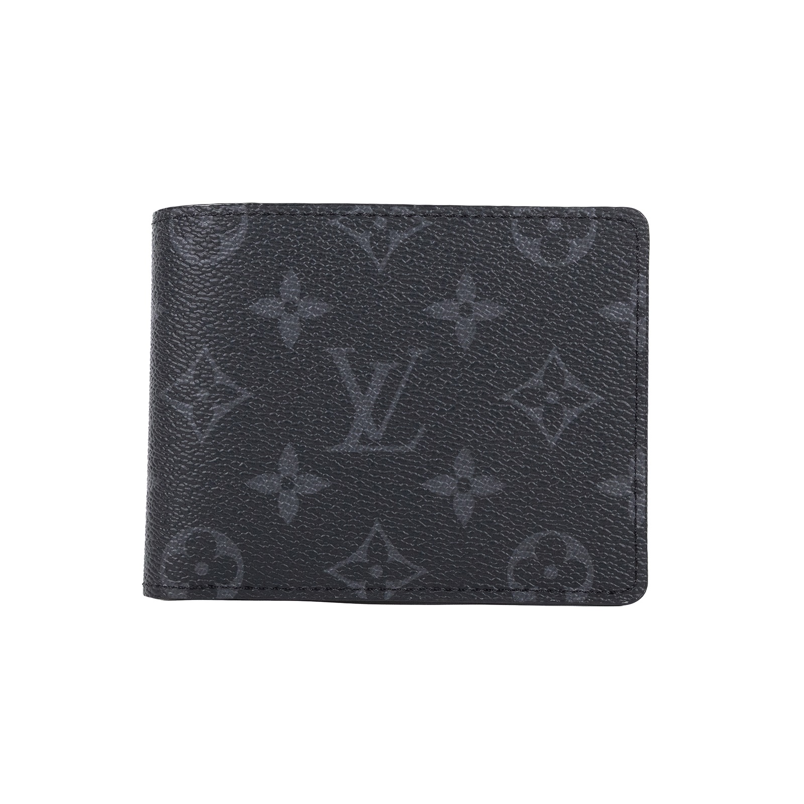 路易威登 LOUIS VUITTON Multiple Eclipse帆布 錢包 短夾 M61695 晶片款 黑原花二折短夾 防塵袋/原廠盒子