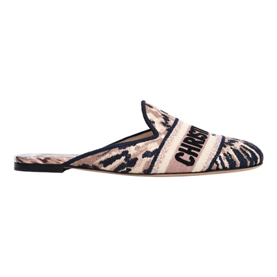 迪奧 CHRISTIAN DIOR Off 穆勒鞋  粉圖騰穆勒鞋 防塵袋/原廠盒子